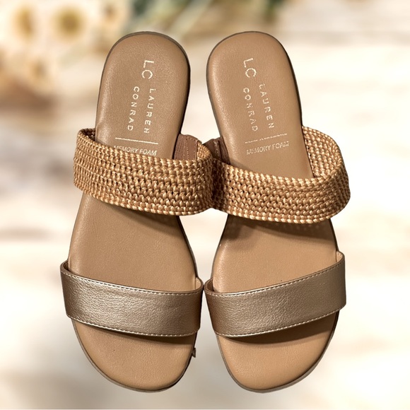 *NWT* LC.Lauren Conrad Sunstone Women's Slide Sandals Size 6.5 Wide - Picture 3 of 7